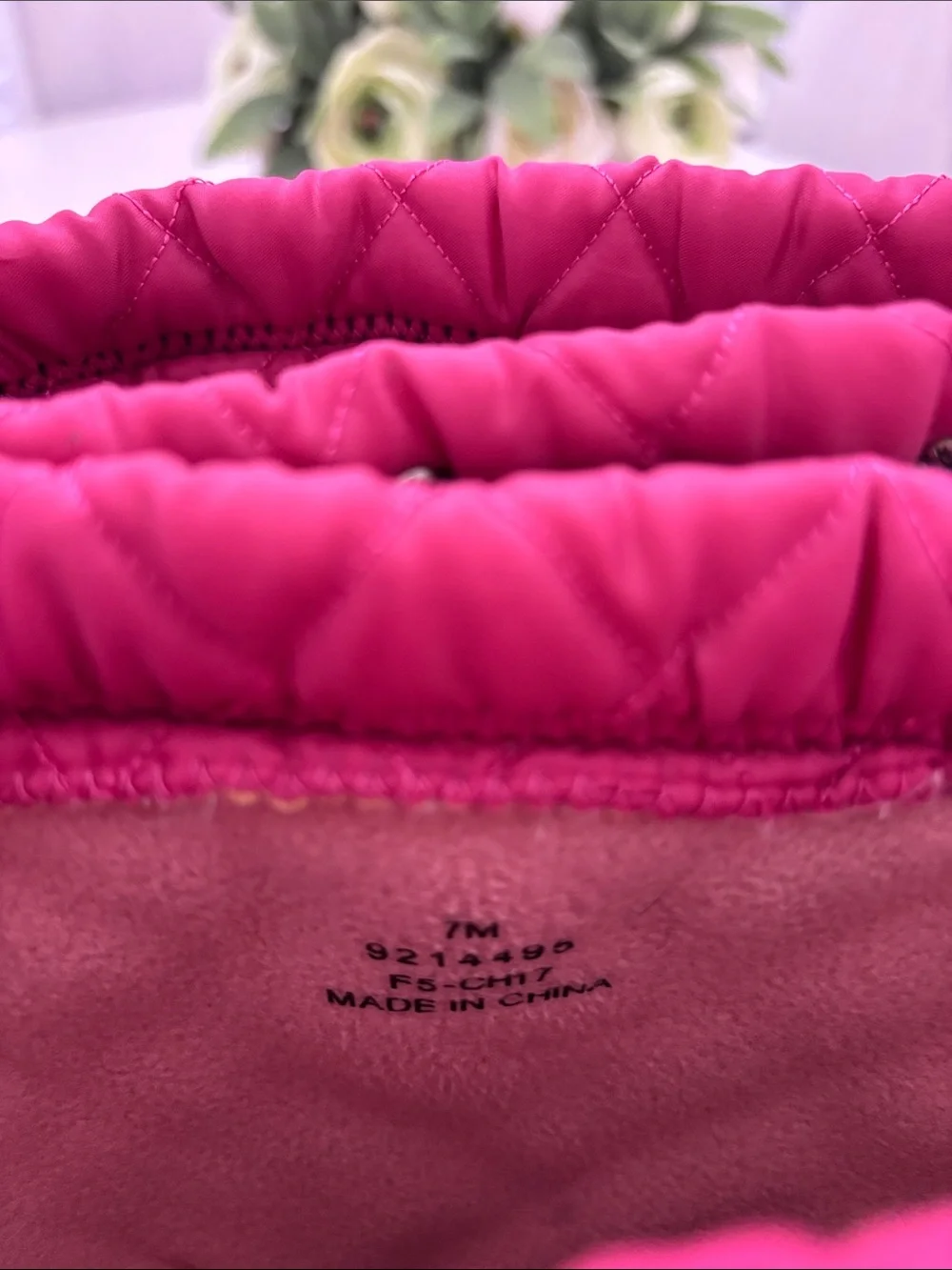 Sperry Pink mid-calf Quilted Rain Boots